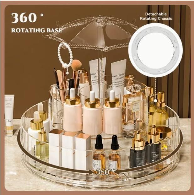 360° Umbrella-Shaped Makeup & Skincare Storage Rack
