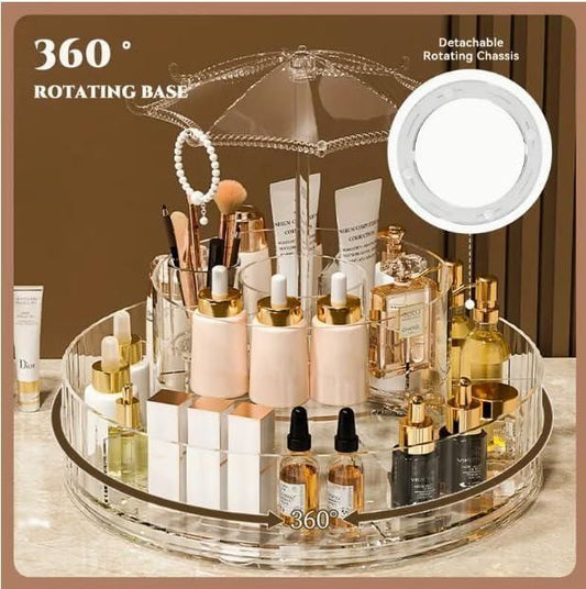 360° Umbrella-Shaped Makeup & Skincare Storage Rack