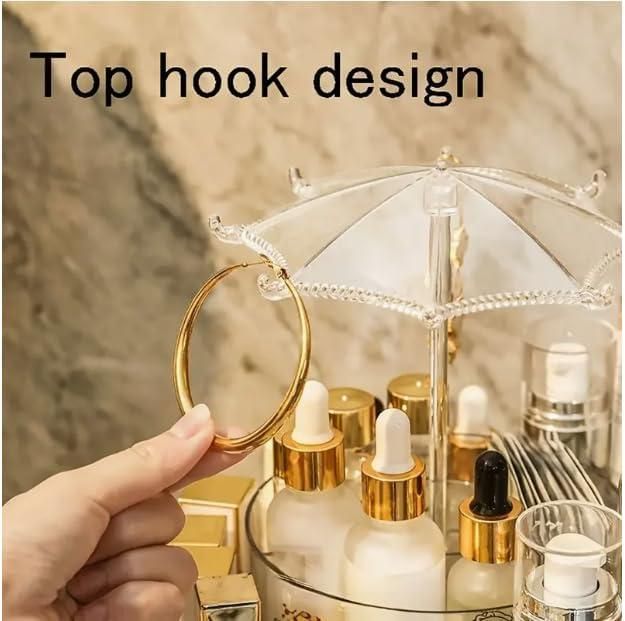 360° Umbrella-Shaped Makeup & Skincare Storage Rack